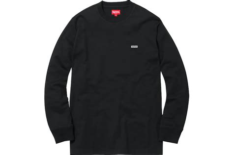 Supreme Metallic Box Logo L/S Tee Black Men's